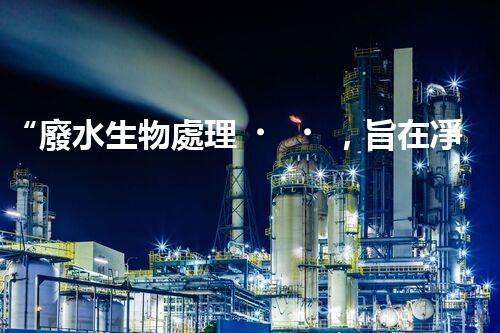 “廢水生物處理，旨在凈化水源，守護(hù)碧水藍(lán)天”